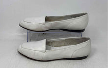 Load image into Gallery viewer, Womens White Leather Slip-On Almond Toe Loafer Shoes Size 8.5M
