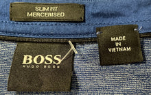 Load image into Gallery viewer, Hugo Boss Mens Blue Mercerised Cotton Short Sleeve Slim Fit Polo Shirt Size L
