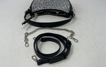 Load image into Gallery viewer, Aldo Womens Black Glitter Detachable Strap Inner Pockets Crossbody Handbag
