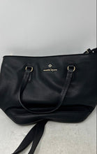 Load image into Gallery viewer, Nanette Lepore Womens Black Inner Pockets Satchel Bag With Crossbody Strap
