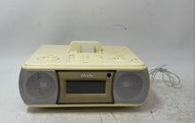 Load image into Gallery viewer, iMode IP200 Beige Portable Clock Radio With iPod Docking Station Not Tested
