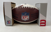 Load image into Gallery viewer, Wilson Brown White Mini NFL Autograph Football Ball With Tags

