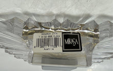 Load image into Gallery viewer, Mikasa Clear Engraved Crystal Quartz Movement Standing Desk Clock Not Tested
