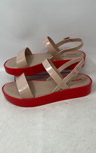 Load image into Gallery viewer, Melissa Womens Lip Pink Beige Open Toe Platform Buckle Slingback Sandals Size 9
