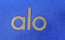 Load image into Gallery viewer, Alo Womens Blue Black Round Neck Cutout Back Pullover Sports Bra Size S
