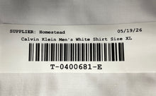 Load image into Gallery viewer, Calvin Klein Mens White Long Sleeve Steel + Regular Fit Dress Shirt Size XL 17.5
