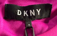 Load image into Gallery viewer, DKNY Womens Pink Sleeveless Split Neck Back-Zip Sheath Dress Size 4
