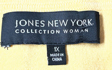 Load image into Gallery viewer, Jones New York Womens Yellow Long Sleeve Cardigan Sweater Size 1X
