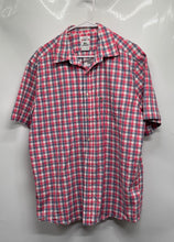 Load image into Gallery viewer, Lacoste Mens Pink Gray White Plaid Collared Regular Fit Button-Up Shirt Size 44
