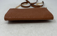 Load image into Gallery viewer, Anne Klein Womens Brown Gold Adjustable Semi Chain Strap Flap Crossbody Bag
