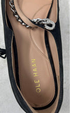 Load image into Gallery viewer, Cole Haan Womens Bridge Black Suede Square Toe Buckle Ballet Flats Size 7.5 B
