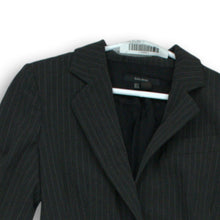 Load image into Gallery viewer, Zara Basic Womens Gray Striped Long Sleeve One-Button Jacket Size Small
