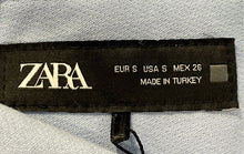 Load image into Gallery viewer, Zara Womens Blue Regular Fit Front Slit Side Zip Mini Skort Size Small
