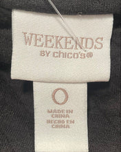 Load image into Gallery viewer, Weekends By Chico's Womens Black Long Sleeve Full-Zip Quilted Jacket Size 0
