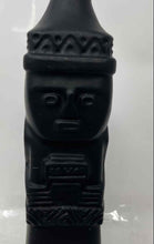 Load image into Gallery viewer, Black Glass Aztec Pattern Decorative Container Figure Bottle Collectible
