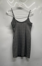 Load image into Gallery viewer, Forever 21 Womens Black Plaid Print Spaghetti Strap Scoop Neck Mini Dress Size S
