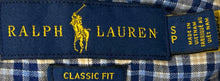 Load image into Gallery viewer, Ralph Lauren Mens Blue Plaid Long Sleeve Classic Fit Button-Up Shirt Size S

