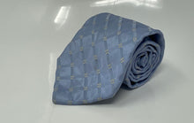 Load image into Gallery viewer, Valentino Mens Blue Plaid Silk Adjustable Long Formal Designer Tie Stained
