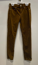 Load image into Gallery viewer, Banana Republic Womens Brown Corduroy Mid-Rise Skinny Leg Ankle Pants Size 24P

