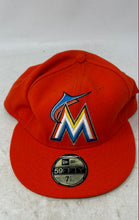 Load image into Gallery viewer, New Era Mens Orange Miami Marlins Fitted MLB Baseball Cap Size 7.5
