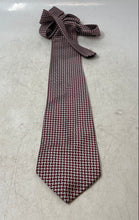 Load image into Gallery viewer, Lauren Ralph Lauren Mens Red And Silver Geometric Print Adjustable Pointed Tie
