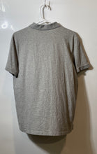 Load image into Gallery viewer, Calvin Klein Mens Gray White Striped Liquid Cotton Short Sleeve Polo Shirt Sz L
