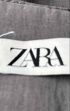 Load image into Gallery viewer, Zara Womens Gray Pleated Front High Rise Wide-Leg Trouser Pants Size Small
