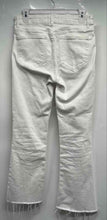 Load image into Gallery viewer, Zara Womens White Raw Hem Pockets Cropped Bootcut Leg Jeans Pants Size 6
