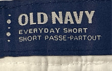 Load image into Gallery viewer, Old Navy Womens Blue Striped Print Flower Embroidered Bermuda Shorts Size S
