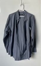 Load image into Gallery viewer, Donna Karan Mens Blue Printed Long Sleeve Collared Button-Up Shirt Size L
