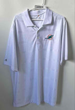 Load image into Gallery viewer, Antigua Mens White Miami Dolphins Short Sleeve NFL Football Polo Shirt Size XL
