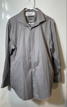 Load image into Gallery viewer, Calvin Klein Mens Gray Long Sleeve Slim Fit Non Iron Dress Shirt Size 16 1/2
