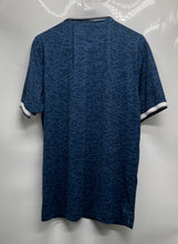 Load image into Gallery viewer, Karl Lagerfeld Mens Blue Abstract Print Short Sleeve Collared Polo Shirt Size M
