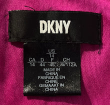 Load image into Gallery viewer, DKNY Womens Fuchsia Sleeveless Split Neck Knee Length Shift Dress Size 14
