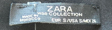 Load image into Gallery viewer, Zara Womens Black Short Sleeve Stretch V-Neck Back-Zip Sheath Dress Size S

