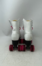 Load image into Gallery viewer, Skate Gear Womens White Pink Wheels Leather Lace-Up Roller Skates Size 6
