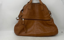 Load image into Gallery viewer, Puntotres Womens Orange Leather Inner Pockets Adjustable Strap Shoulder Bag
