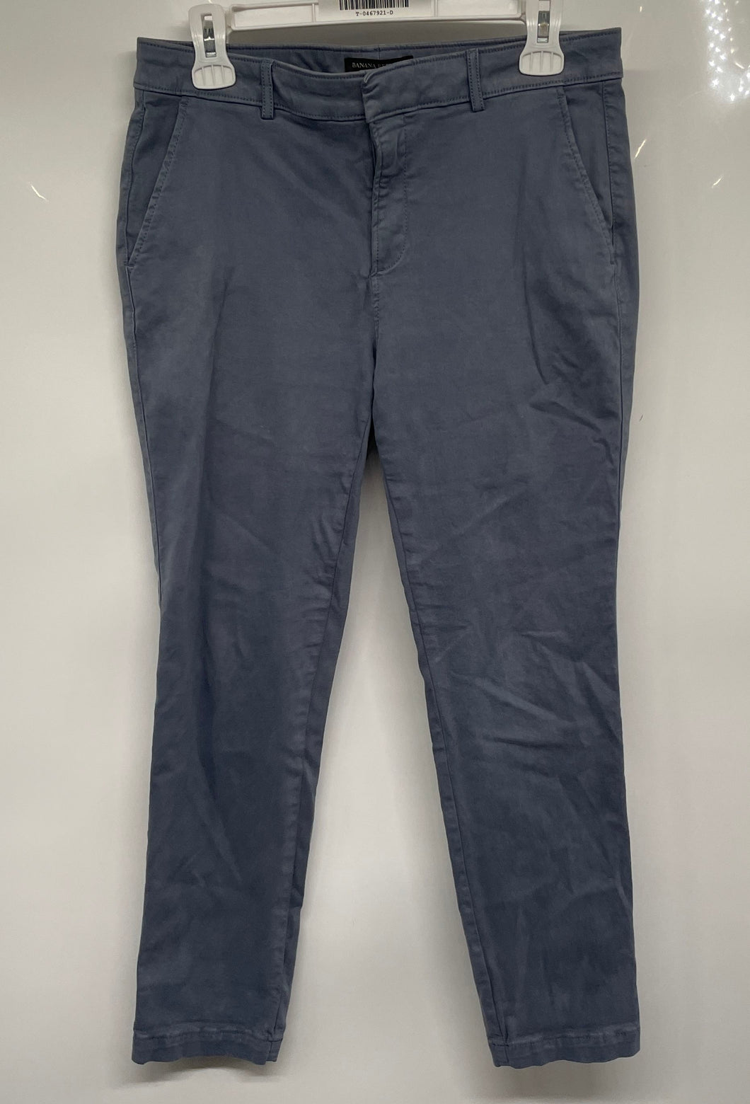Banana Republic Womens Blue Flat Front Sloan-Fit Straight Leg Chino Pants Size 6