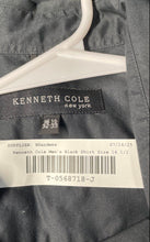 Load image into Gallery viewer, Kenneth Cole Mens Black Long Sleeve Collared Dress Shirt Size 16.5 32-33
