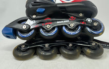Load image into Gallery viewer, Banwei Kids Red Blue Black Adjustable Roller Blades Inline Skates Size M/35-38
