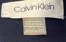 Load image into Gallery viewer, Calvin Klein Womens Blue Sleeveless Round Neck Back-Zip Sheath Dress Size 2P
