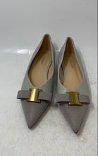 Load image into Gallery viewer, C.Paravano Womens Gray Leather Bow Pointed Toe Slip-On Ballet Flats Size 39
