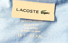 Load image into Gallery viewer, Lacoste Mens Light Blue Pima Cotton Regular Fit Pullover T-Shirt Size XXL
