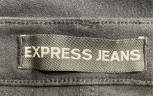 Load image into Gallery viewer, Express Womens Black Denim Distressed Mid-Rise Legging Skinny Leg Jeans Size 4
