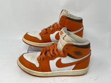 Load image into Gallery viewer, Authentic Nike Kids Jordan 1 Retro High OG Orange White Sneaker Shoes 2Y Stained
