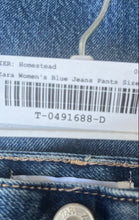 Load image into Gallery viewer, Zara Womens Blue Denim Medium Wash Regular Fit Faded Wide-Leg Jeans Size 2
