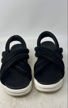 Load image into Gallery viewer, Nike Womens Black White Open Toe Platform Slingback Sandals Size 10
