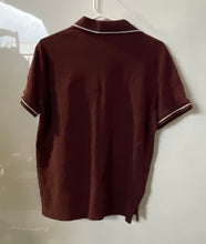 Load image into Gallery viewer, Armani Exchange Mens Wine Cotton Collared Short Sleeve Button Polo Shirt Size M

