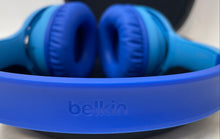 Load image into Gallery viewer, Belkin SoundForm Mini Blue Bluetooth Wireless Headphones For Kids With Case
