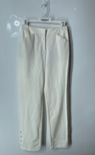 Load image into Gallery viewer, St. John Sport Womens Cream Flat Front Straight Leg Ankle Pants Size 0 With Tag
